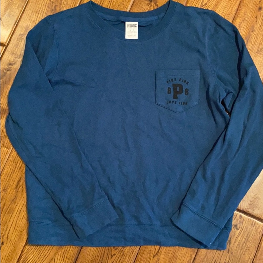 Teal blue crew neck sweatshirt. Size small